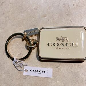 COACH Logo NWT Rectangular Horse and Carriage Bag Charm
